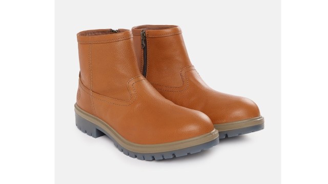 WoodlandMen Leather Mid-Top Regular Boots