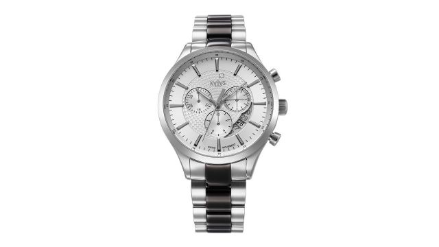 Xylys Men Triumph Swiss Stainless Steel White Dial Chronograph Watch - NT40056KM02E