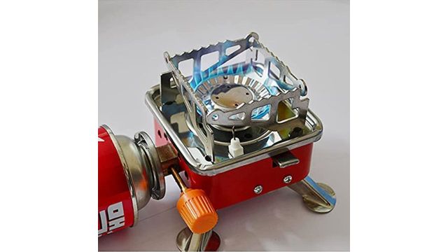 Yorten Portable Gas Stove Square-Shaped Gas Butane Burner Camping Stove