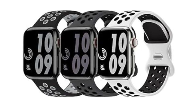 3‑Pack Sport Bands (Breathable Silicone)