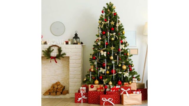 50 PCS Christmas Tree Decorations Items Clear Acrylic Icicle