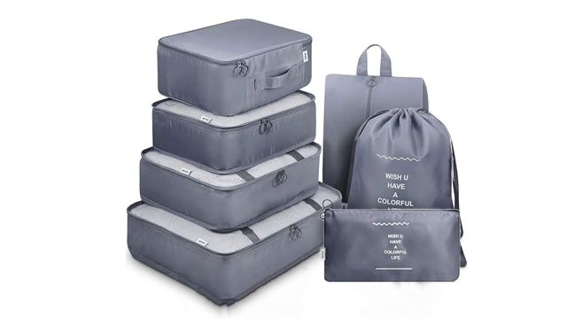 7‑Piece Travel Organizer Packing Cubes (Lightweight Set)