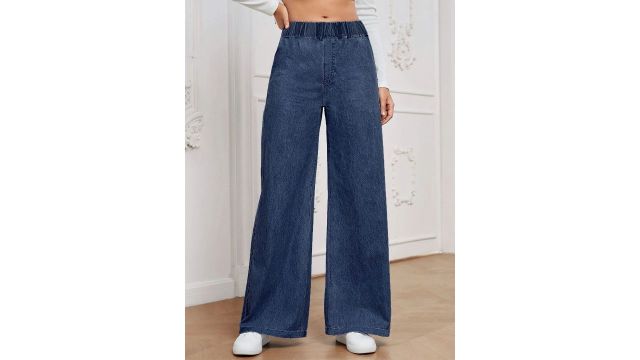 ADBUCKS Women Flared High Waisted Wide Leg Jegging