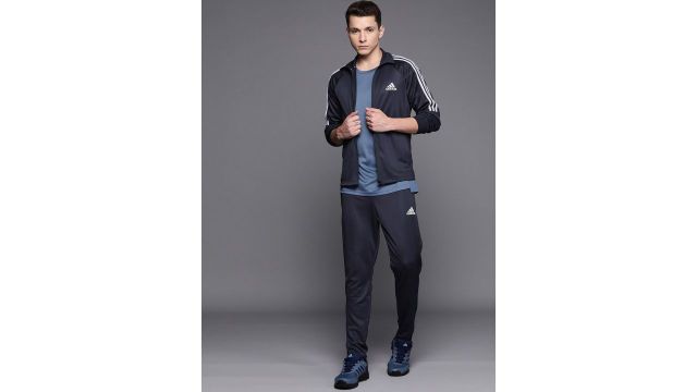 ADIDAS Men Navy Blue Sereno Cut 3-Stripes Aeroready Tracksuit