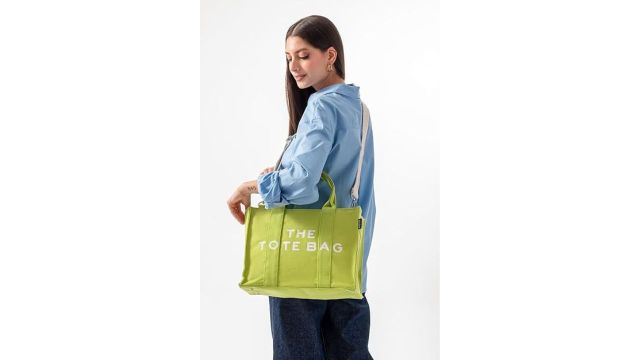 AQVA Heavy Cotton Canvas Shoulder Tote (Women)