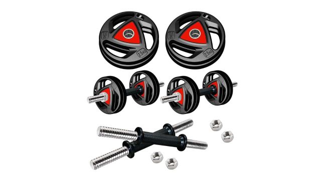 Amazon Brand - Symactive Professional 10 kg Dumbbells Fitness Kit