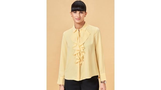 Annabelle by Pantaloons Spread Collar Formal Shirt