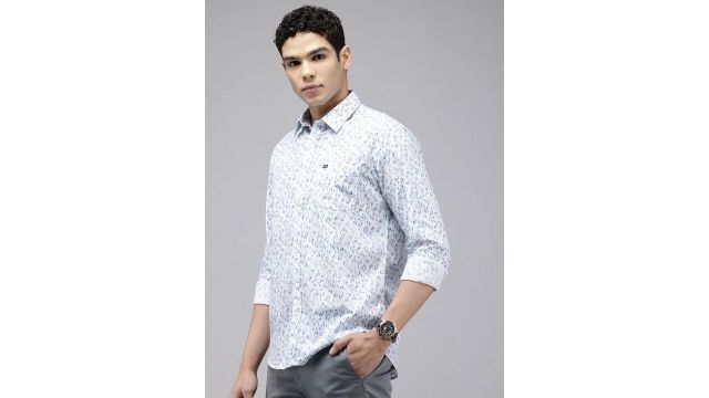 Arrow Manhattan Slim Fit Abstract Printed Pure Cotton Casual Shirt
