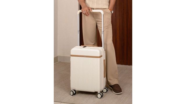 Assembly Premium Polycarbonate Cabin Trolley Bag - 20 inch - White - Rover 45 Litres