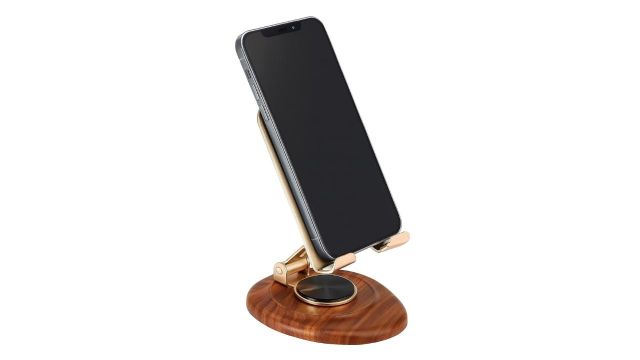 BLDM 360° Wooden/Golden Premium Metal Holder