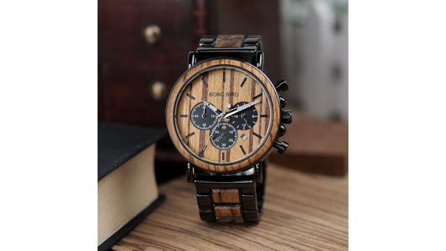 BOBO BIRD Mens Personalised Engraved Wooden Watches