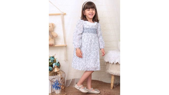 Beebay Girls Embroidered A-Line Dress