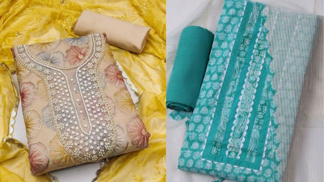 Best Unstitched Dress Materials on Myntra