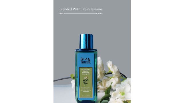 Blue Nectar Balalakshadi Jasmine Bath & Body Massage Oil For Skin Hydration - 200ml