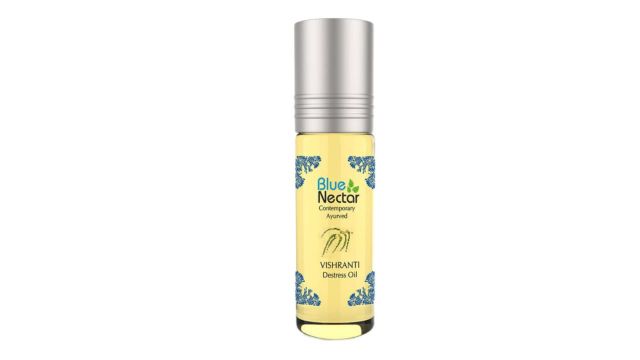 Blue Nectar Destress Oil Roll On for Relief from Headache-Migraine & Sinusitis- 9ml