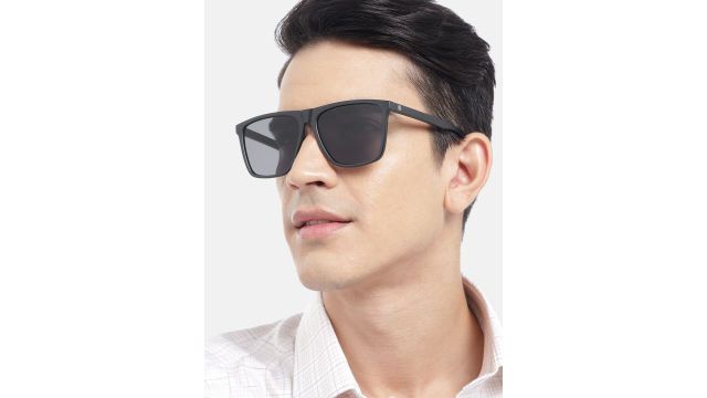 Carlton London Unisex Black Lens Wayfarer Sunglasses with UV Protected Lens CLSM270