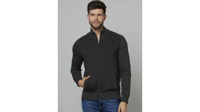 Celio Mock Collar Cotton Sporty Jacket
