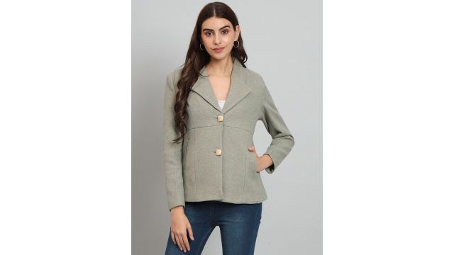 Chemistry Notched Lapel Woollen Blazer