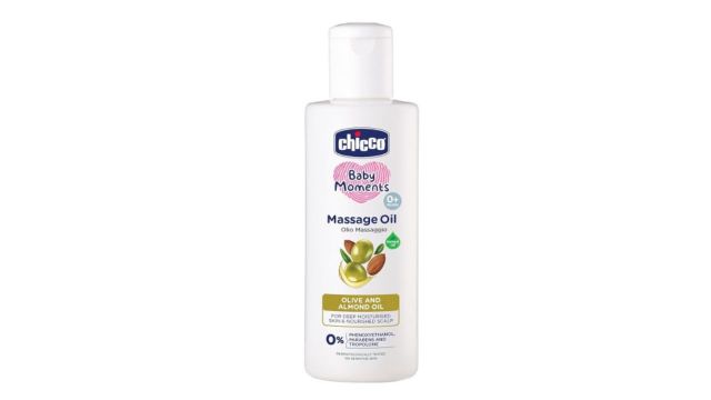 Chicco Baby Moments Moisturising Massage Oil with Olive & Almond Oil - 200 ml