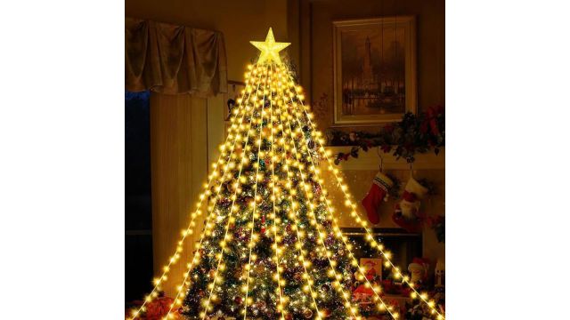 Chronos Christmas Star with 9 String Lights