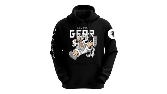 DUDEME One Piece Luffy Gear 5 Sun God Unisex Anime Hoodie