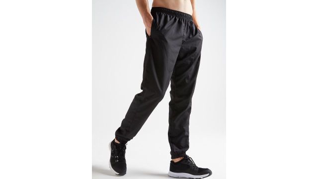 Decathlon Men Black Fitness Training Dry-Fit Trackpant With Zip Pocket