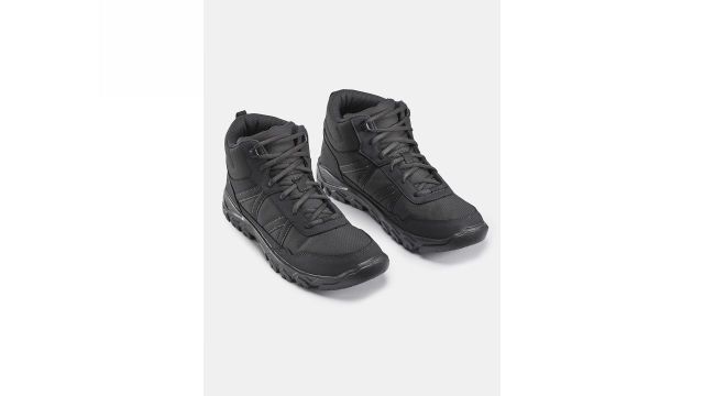 Decathlon QUECHUA - Men Black Mid Ankle Support Hiking Shoes