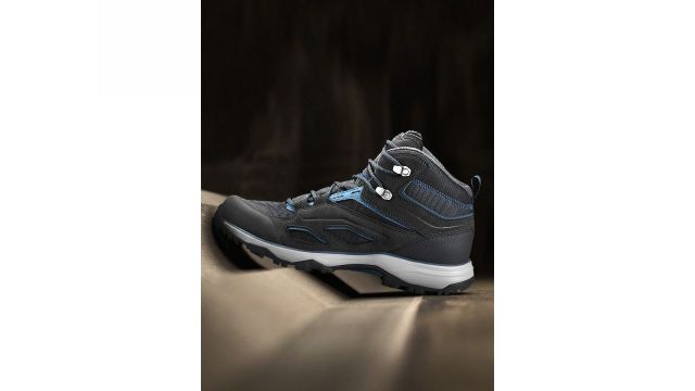 Decathlon QUECHUA - Men Black Waterproof Mid-Top Hiking Shoes