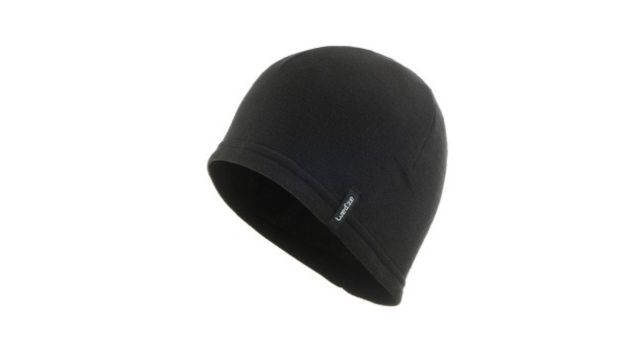 Decathlon WEDZE - Unisex Black Solid Winter Beanie