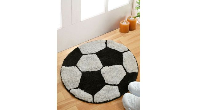 FINE TEX WORLD Grey & Black Patterned Anti‑Skid Doormat