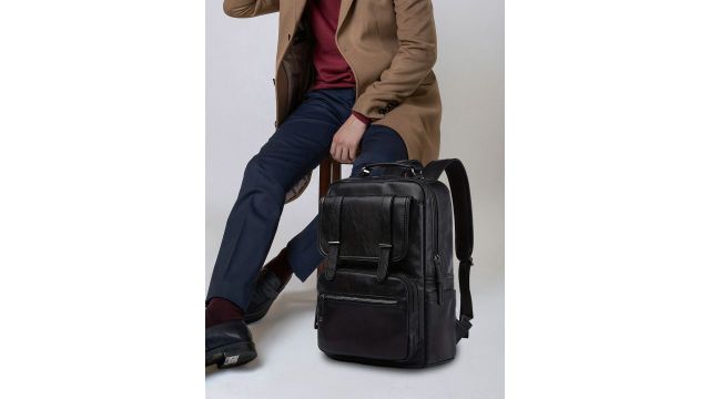 FUR JADEN Unisex Vegan Leather Laptop Backpack (Up to 16")