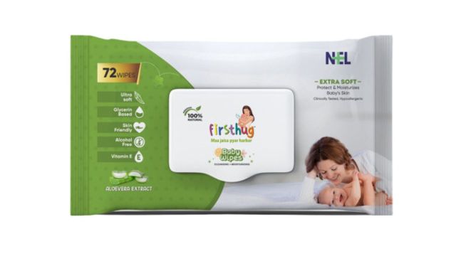 Firsthug Super Soft Cleansing Baby Wet Wipes With Aloe Vera Extract - 72-Pcs