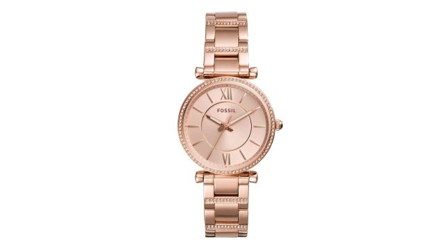 Fossil Analog Rose Gold Dial Women's Watch