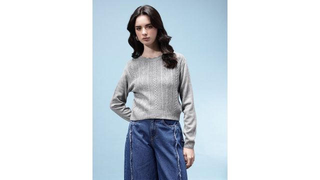 Glitchez Cable Knit Pullover