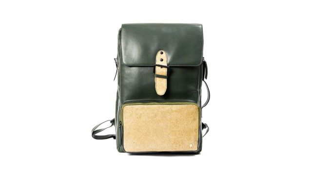 Green Hermitage Unisex Vegan Leather Backpack (Banana & Coconut Leather)