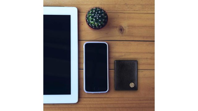 HAMMONDS FLYCATCHER Genuine Leather RFID Card Holder (Black)