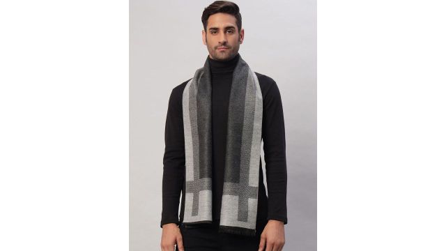 HANDICRAFT PALACE Men Striped Merino Wool Muffler