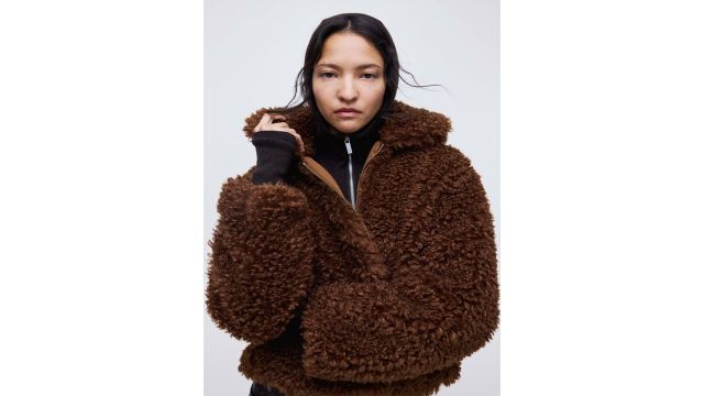 H&M Teddy Jacket (Collared Zip Front)