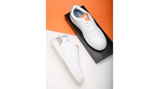 HRX by Hrithik Roshan Women White And Blue Perforated Lightweight Sneakers