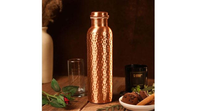 Hammered Copper Water Bottle 950 ml