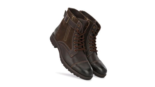 Harrytech London Brown Solid Leather High Ankle Boots
