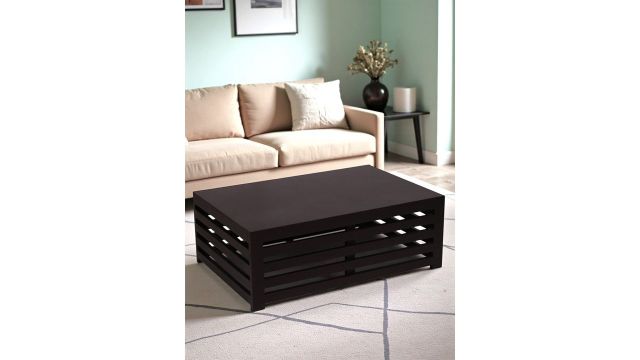 Ikiriya Sheesham Wood Contemporary Coffee Table – Extra Dark Mahogany