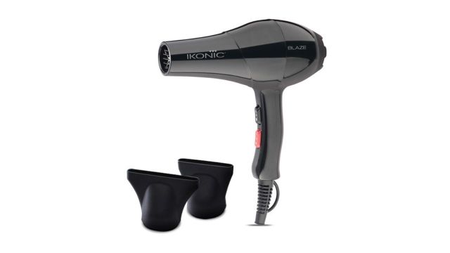 Ikonic Professional Blaze Hair Dryer AC Motor with 2 Interchangeable Nozzles