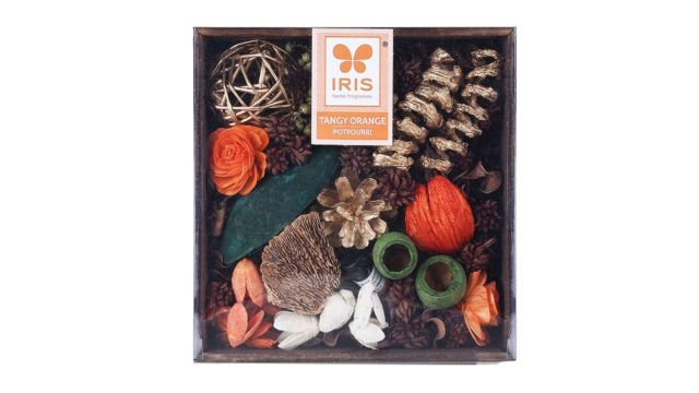 Iris Brown Tangy Orange Potpourri In A Wooden Box 335g