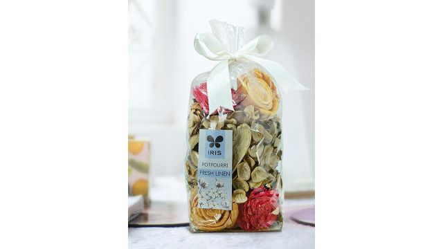 Iris White & Red Solid Fresh Linen Potpourri