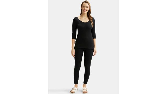 Jockey Super Combed Cotton Three Quarter Sleeve StayWarm Thermal Set - 2549