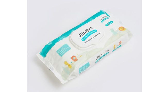 Juniors by Babyshop Gentle Baby Extra Soft Wipes With Vitamin E & Aloe Vera - 72 Pcs
