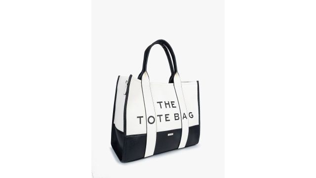 Kazo Black Tote Bag with Adjustable & Detachable Sling Strap