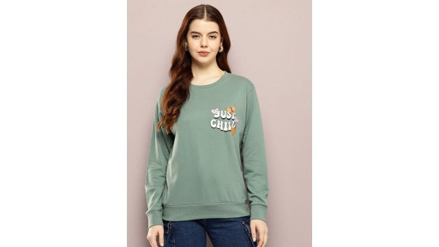 Kook N Keech Printed Sweatshirt (Olive)