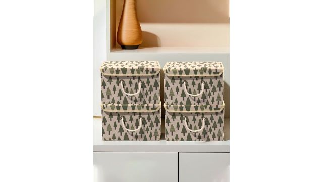 Kuber Industries Cream-Coloured Set of 4 Regular Drawer Organisers